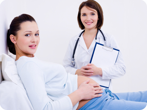 Беременная и гинеколог